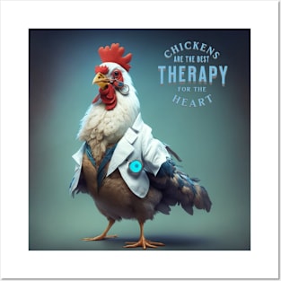 Chickens are the best therapy for the heart Posters and Art